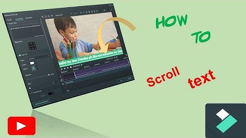 How to scroll text in filmora 9 | [ Fulmora 9 ] | How to make text scroll in video