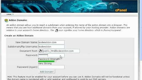 How to Video: Create Addon Domains