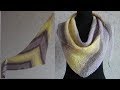 Бактус / треугольная шаль / спицами. Bactus knitting