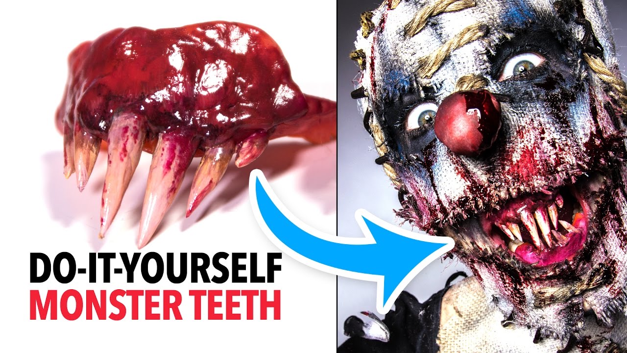 Super easy monster teeth tutorial - YouTube