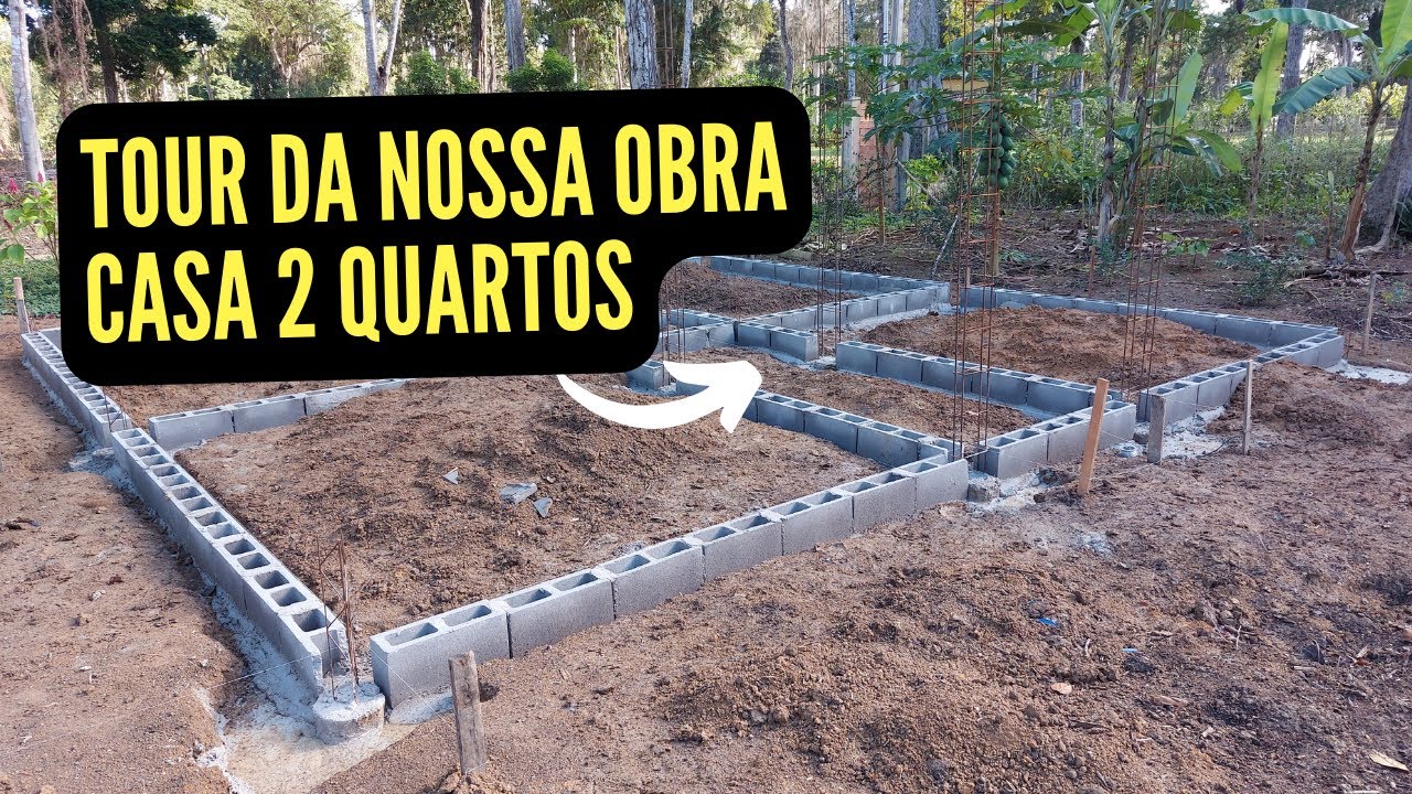 TOUR DA NOSSA OBRA - NÓS MESMOS ESTAMOS CONSTRUINDO NOSSA CASA DO ZERO ...