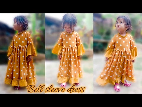 bell sleeve long dress