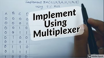 Implementation of boolean function using multiplexer in simple way(HINDI)