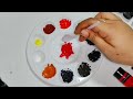 Satisfying colour mixing video || Mixing red with all the colours