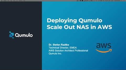 Deploy a Qumulo Scale Out NAS Cluster in AWS (Tutorial)