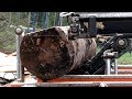 sawmilling one log. full speed. all the sound.