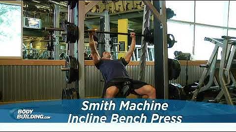 Smith Machine Incline Bench Press   Exercise Videos & Guides   Bodybuilding com