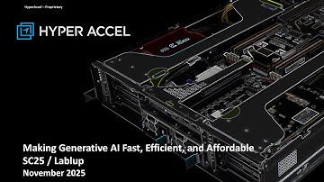 [SC25 Theater Session] Making Generative AI Fast, Efficient, and Affordable