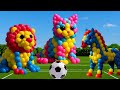 The mascot vibrato assistant placed on the football field is popular co-produced and creative