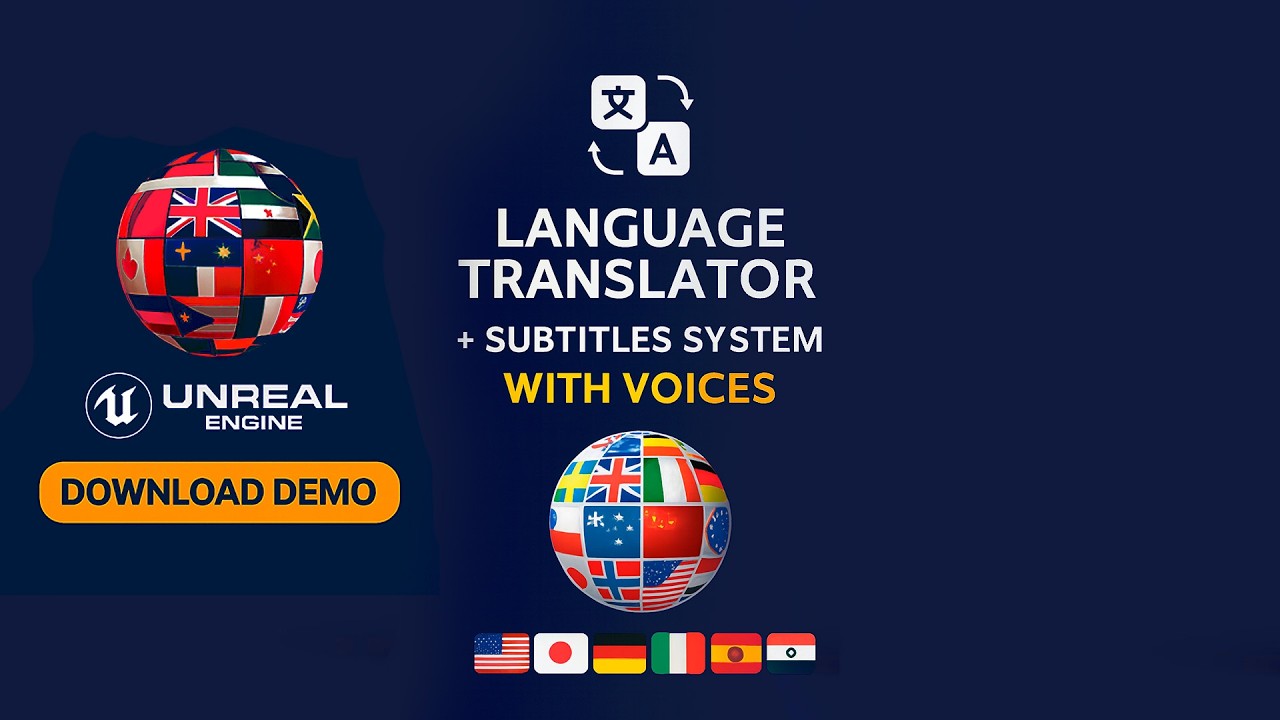 LANGUAGE TRANSLATOR + SUBTITLES WITH VOICES UE5 - YouTube