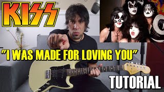 Como tocar "I was made for loving you" de KISS en Guitarra Tutorial Completo con SOLO