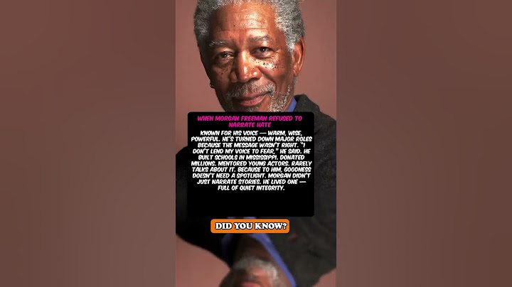 When Morgan Freeman Refused to Narrate Hate