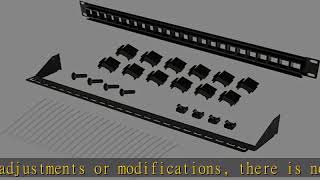 Iwillink 24 Port Blank Keystone Patch Panel With 12-Pack Blank Keystone Jack Inserts - 1U 19 Met