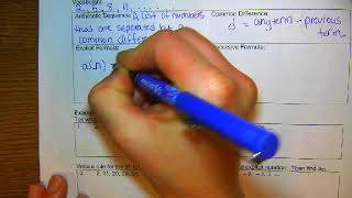Algebra I Arithmetic Sequences Vocabulary