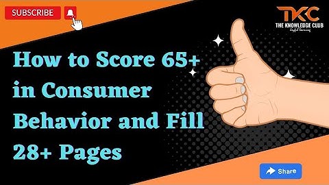 65+ Marks in Consumer Behaviour | BBA - 4th Semester | #ccsu #bba #4thsem