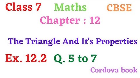 #class 7 Maths #Chapter_12 The Triangle And It