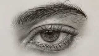 طريقة رسم عين واقعية بإحترافية للمبتدئين  | How to draw a realistic eye professionally for beginners