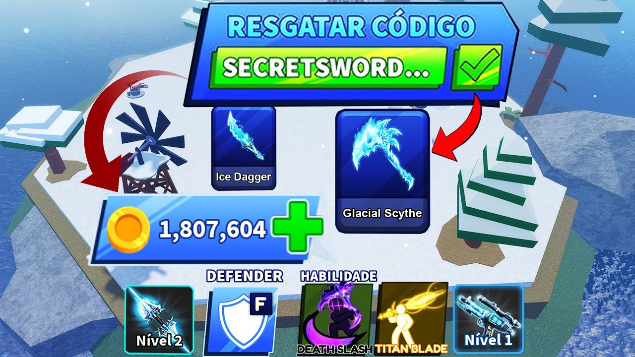 TODOS OS CÓDIGOS NO BLADE BALL (Roblox) 