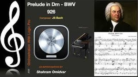 Prelude BWV 926 in Dm JS Bach - Improvisation of great music using Logic Pro.