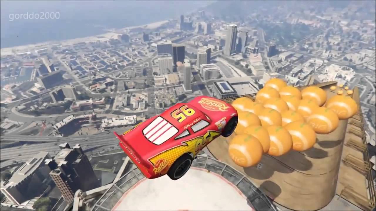DISNEY CARS LIGHTNING MCQUEEN WITH FUNNY BALLS Part 8 YouTube