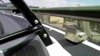 Epcot's Test Track stops on its main banked turn (2006)