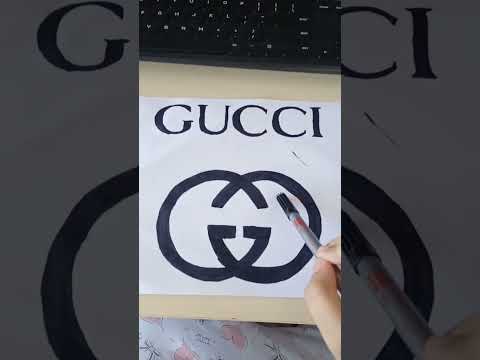 How to draw Gucci logo - Come disegnare il logo di Gucci - DIY Gucci logo 
