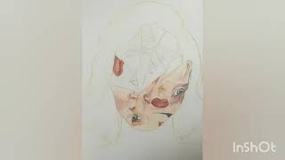Year 10 - Adding colour to your collage development - pencil crayon screenshot 4