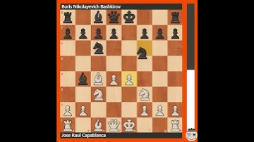 Most Instructive Chess Game 🔴 Jose Raul Capablanca - Boris Nikolayevich Bashkirov (1-0)
