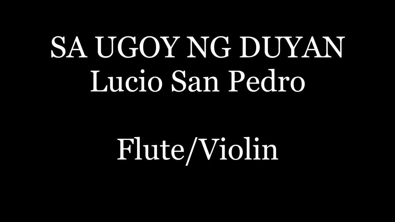 SA UGOY NG DUYAN Flute Violin Sheet Music Backing Track Play Along