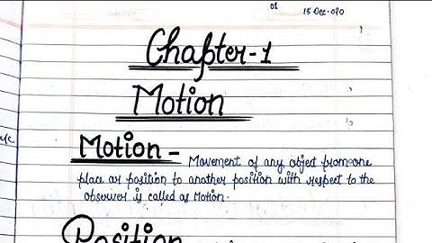 Motion | Class 9th physics chapter 1 | Handwritten notes with pdf | #notes