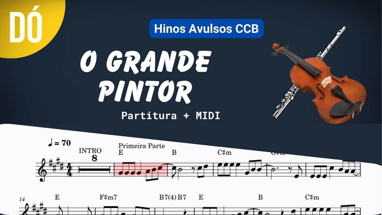 O grande pintor - Daniel de Itapé | Hinos Avulsos CCB | (Partitura + MIDI)