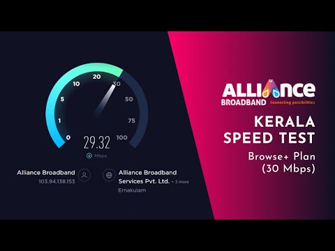 Alliance Broadband Browse+ 30 Mbps Plan | Internet Speed Test in Kerala