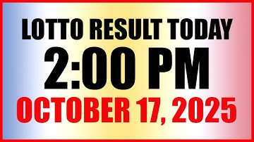 Lotto Result Today 2PM Draw October 17, 2025 Swertres EZ2 PCSO