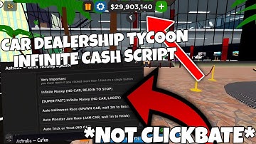 CAR DEALERSHIP TYCOON INFINITE CASH SCRIPT *NOT CLICKBATE* | 100% PASTEBIN