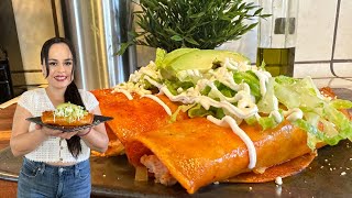 COMO HACER LAS MEJORES ENCHILADAS ROJAS DE POLLO