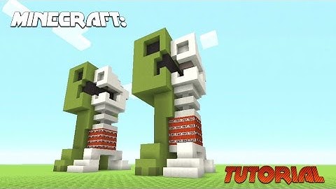 Minecraft Tutorial: Creeper | Lets build a baby creeper (Creeper anatomy)