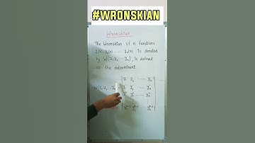 wronskian of functions//IIT jam//gate//CSIR-NET// TIFR #mathematics #iitjam