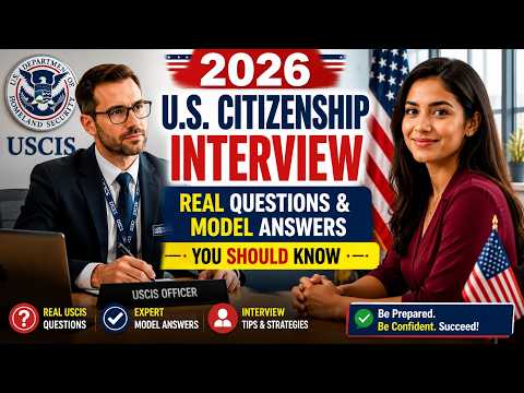 2026 New Actual Interview of U.S. citizenship, Full N-400 Naturalization Interview, Small talk #n400