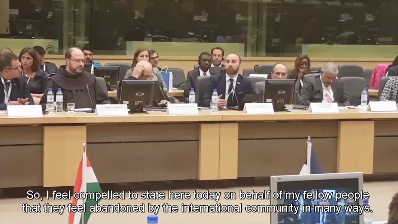 WCA President Johny Messo on Aramean Christians from Syria and Iraq - Brussels, 14 May 2018