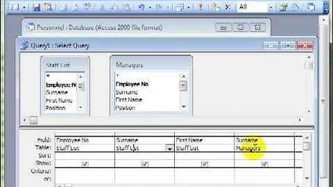 AM 5.2.2.8 Self Join Microsoft Access 2003