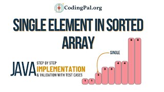 single element in sorted array JAVA implementation || 100 days DSA || CodingPal