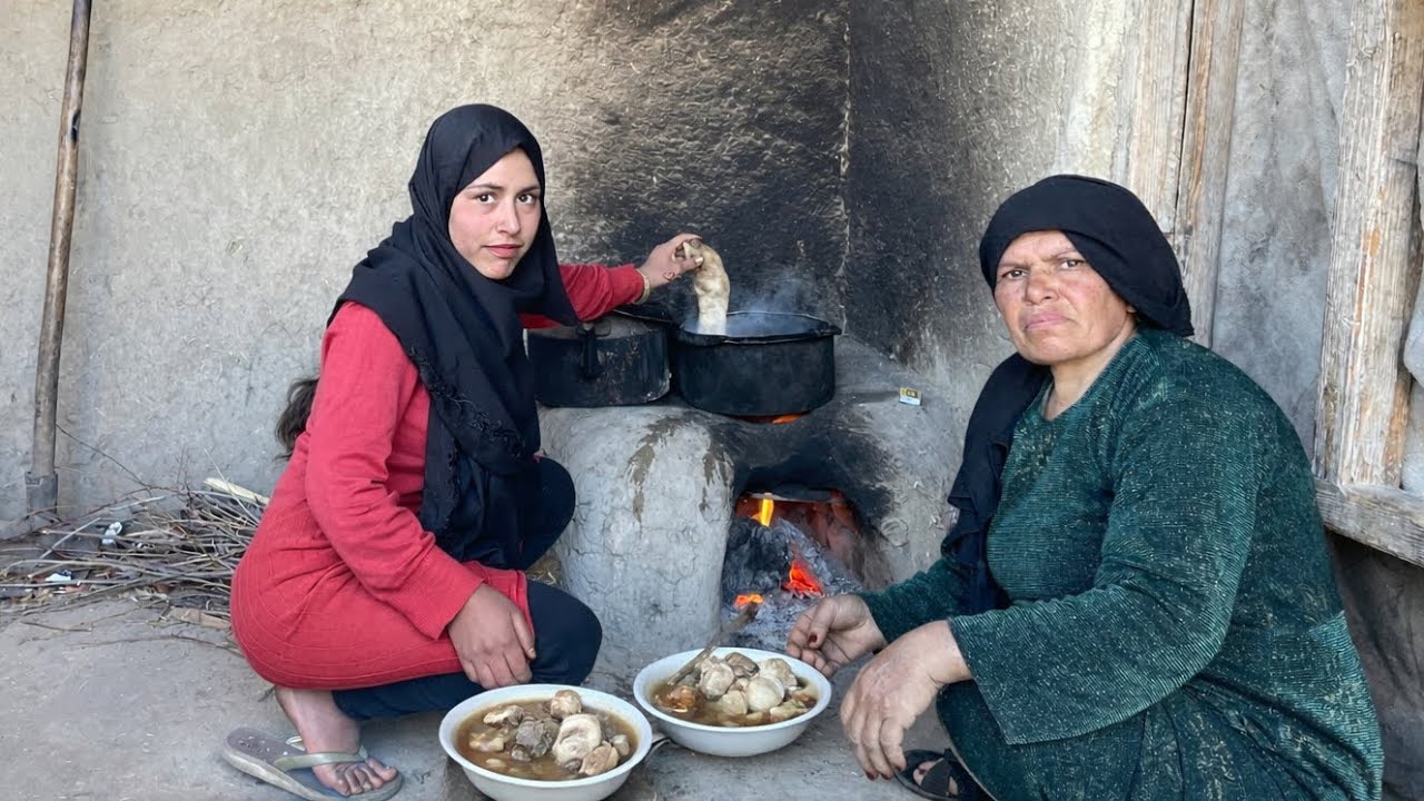 Daily Life in Afghanistan: Cooking Local Food in Afghani Rural Style.