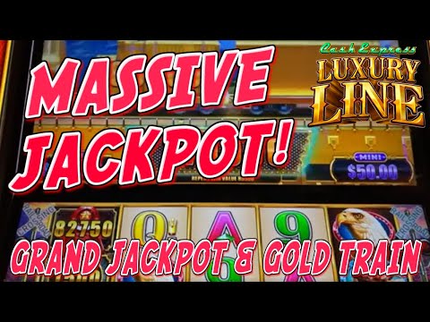 THE MOST EXCITING JACKPOT YOU WILL EVER SEE! ☆ GRAND JACKPOT & GOLD TRAIN LAND AT THE SAME TIME!