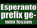 Esperanto prefix ge- (mini lesson)