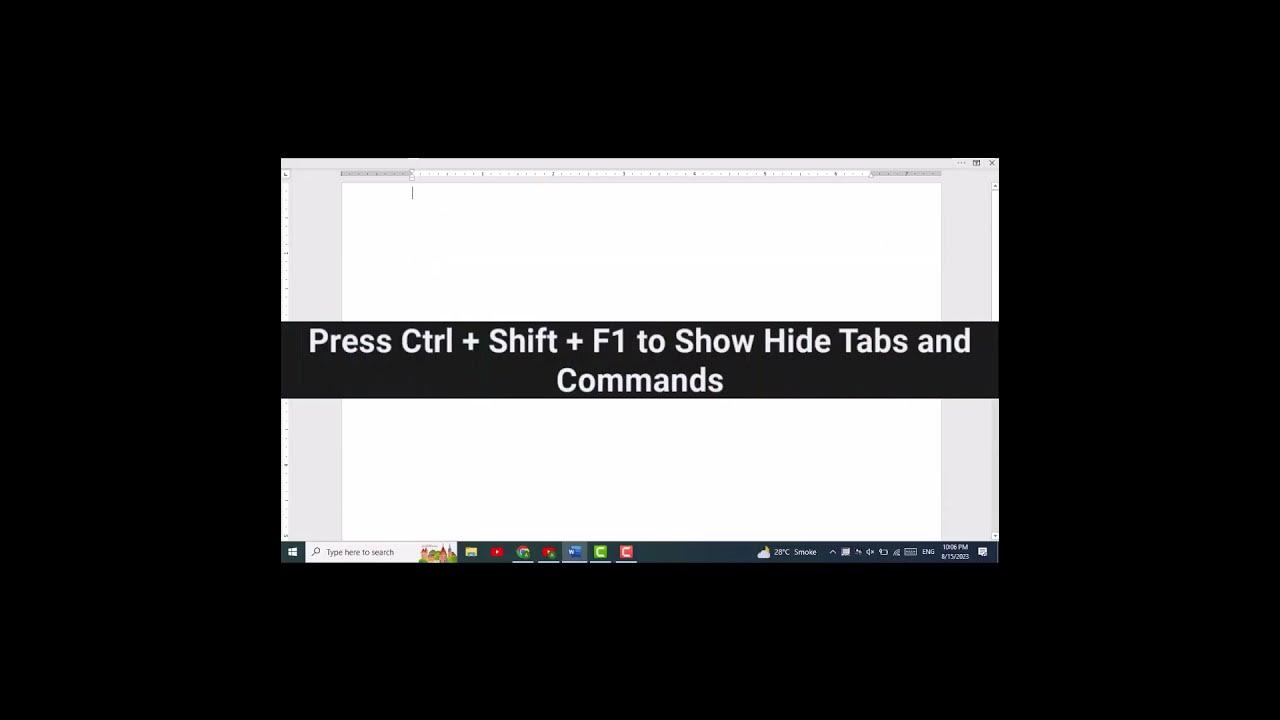 Ms word tips and tricks show hide tabs and commands in ms word 