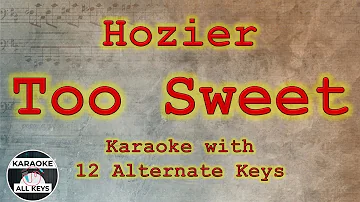Hozier Too - Sweet Karaoke Instrumental Lower Higher Female & Original Key