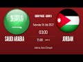 Saudi Arabia vs Jordan FIBA Asia Cup Live Scoreboard Play by Play /Interga