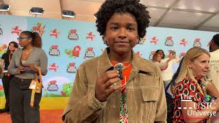 Hero Hunter on the 2025 Kids Choice Awards Orange Carpet