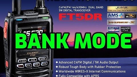 YAESU FT5D - How to enable Memory  Bank -( Learning )