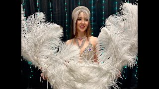 Vintage Mood Belly Dance Graceful Feather Fans Performance By Rayana